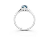 Silver Marquise Cut Aquamarine Solitaire Engagement Ring with Classic Band and Four-Prong Setting_15