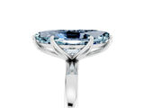 Silver Marquise Cut Aquamarine Solitaire Ring with Thin Band and Prong Setting_47