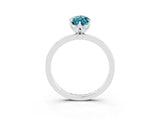 Silver Marquise Cut Blue Topaz Solitaire Ring with Thin Band and Prong Setting_75