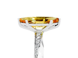 Silver Marquise Cut Citrine Engagement Ring with Side Stone Accents and Four-Prong Setting_29