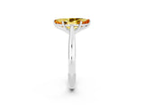 Silver Marquise Cut Citrine Solitaire Engagement Ring with Cathedral Setting and Four-Prong Mount_38