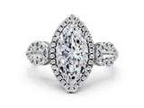 Silver Marquise Cut Cut Halo Diamond Infinity Band with Four-Prong Setting_13