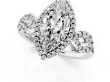 Silver Marquise Cut Cut Halo Diamond Infinity Band with Four-Prong Setting_14