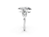 Silver Marquise Cut Cut Halo Diamond Infinity Band with Four-Prong Setting_15