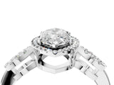 Silver Marquise Cut Cut Halo Diamond Infinity Band with Four-Prong Setting_17