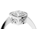 Silver Marquise Cut Cut Halo Pavé Diamond Ring_17
