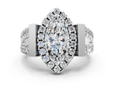 Silver Marquise Cut Cut Halo Split Shank Prong Set Ring_7