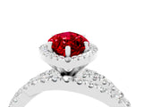 Silver Marquise Cut Cut Halo Split Shank Prong Setting Ring_46