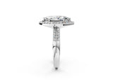 Silver Marquise Cut Diamond Double Halo Ring with Split Shank and Four-Prong Setting_21