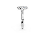 Silver Marquise Cut Diamond Engagement Ring with Side Stone Accents and Four-Prong Setting_75