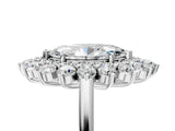 Silver Marquise Cut Diamond Floral Double Halo Engagement Ring with Prong Setting_72