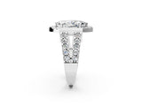Silver Marquise Cut Diamond Halo Split Shank Prong Set Ring_45