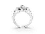 Silver Marquise Cut Diamond Halo Split Shank Prong Set Ring_46