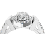 Silver Marquise Cut Diamond Halo Split Shank Prong Set Ring_47