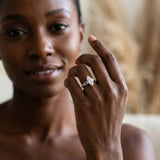 Silver Marquise Cut Diamond Solitaire Engagement Ring with Twisted Pavé Band and Four-Prong Setting_82