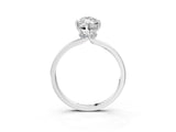 Silver Marquise Cut Diamond Solitaire Ring with Classic Band and Four-Prong Setting_10