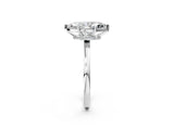 Silver Marquise Cut Diamond Solitaire Ring with Classic Band and Four-Prong Setting_9