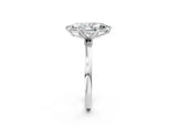Silver Marquise Cut Diamond Solitaire Ring with Thin Band and Prong Setting_14