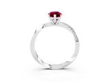 Silver Marquise Cut Garnet Engagement Ring with Side Stone Accents and Four-Prong Setting_27