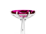 Silver Marquise Cut Garnet Solitaire Engagement Ring with Classic Band and Four-Prong Setting_17