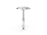 Silver Marquise Cut Halo Bezel Diamond Pave Band Ring_15