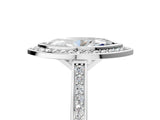 Silver Marquise Cut Halo Bezel Diamond Pave Band Ring_18