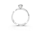 Silver Marquise Cut Moissanite Engagement Ring with Side Stone Accents and Four-Prong Setting_27