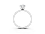 Silver Marquise Cut Moissanite Solitaire Ring with Thin Band and Prong Setting_45