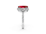 Silver Marquise Cut Ruby Scalloped Halo Engagement Ring with Round Shared Prong Band_44