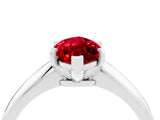 Silver Marquise Cut Ruby Solitaire Engagement Ring with Classic Band and Four-Prong Setting_16
