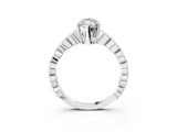 Silver Marquise Cut Solitaire Diamond Ring with Infinity Twist Band and Four-Prong Setting_28