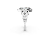 Silver Marquise Cut Solitaire Intertwined Band Prong Setting Ring_22