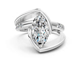 Silver Marquise Cut Solitaire Tension-Set Diamond Split Shank Ring_25