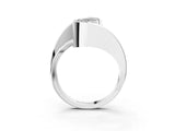 Silver Marquise Cut Solitaire Tension-Set Diamond Split Shank Ring_28