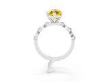 Silver Marquise Cut Solitaire Twisted Band with Prong Setting_22