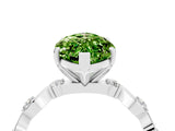 Silver Marquise Cut Solitaire Twisted Band with Prong Setting_23