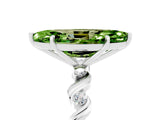 Silver Marquise Cut Solitaire Twisted Band with Prong Setting_24