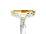 Silver Marquise Cut Yellow Sapphire Engagement Ring with Side Stone Accents and Four-Prong Setting_29