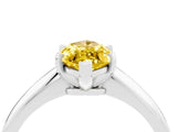 Silver Marquise Cut Yellow Sapphire Solitaire Engagement Ring with Classic Band and Four-Prong Setting_28