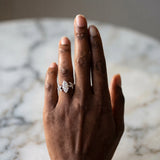 Silver Marquise Diamond Floral Vine Solitaire Engagement Ring_40