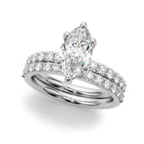 Platinum Fancy Yellow Radiant  Diamond Pavé Band with Six-Prong Setting