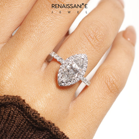 Silver Fancy Yellow Round Cut Halo Diamond Pave Band with Prong Setting
