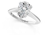 Silver Marquise Solitaire Diamond Ring with Six-Prong Setting and Classic Band_1799