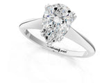 Silver Marquise Solitaire Diamond Ring with Six-Prong Setting and Classic Band_1805
