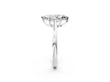 Silver Marquise Solitaire Diamond Ring with Split Shank and Four-Prong Setting_14