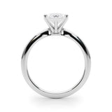 10K White Gold 1.56 Carat F VVS2 Marquise Solitaire Engagement Ring with Classic Band and Four-Prong Setting