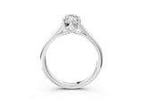 Silver Marquise Solitaire Engagement Ring with Six-Prong Setting and Classic Band 5