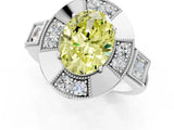 Silver Milgrain Fancy Yellow Oval Cut Diamond Halo Split Shank Ring_31