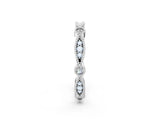 Silver Milgrain Marquise and Round Diamond Eternity Band with Bezel Setting_17