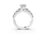 Silver Oval Brilliant Solitaire with Side Stones on a Pave Band and Four-Prong Setting_17